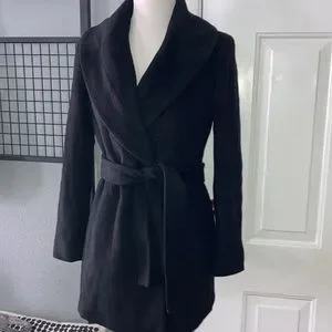 Calvin klein shawl collar wrap coat on sale